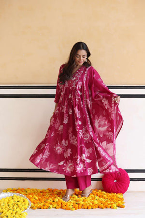 Unveiling Elegance: The Timeless Charm of V-Neck Anarkali Kurta with Palazzo