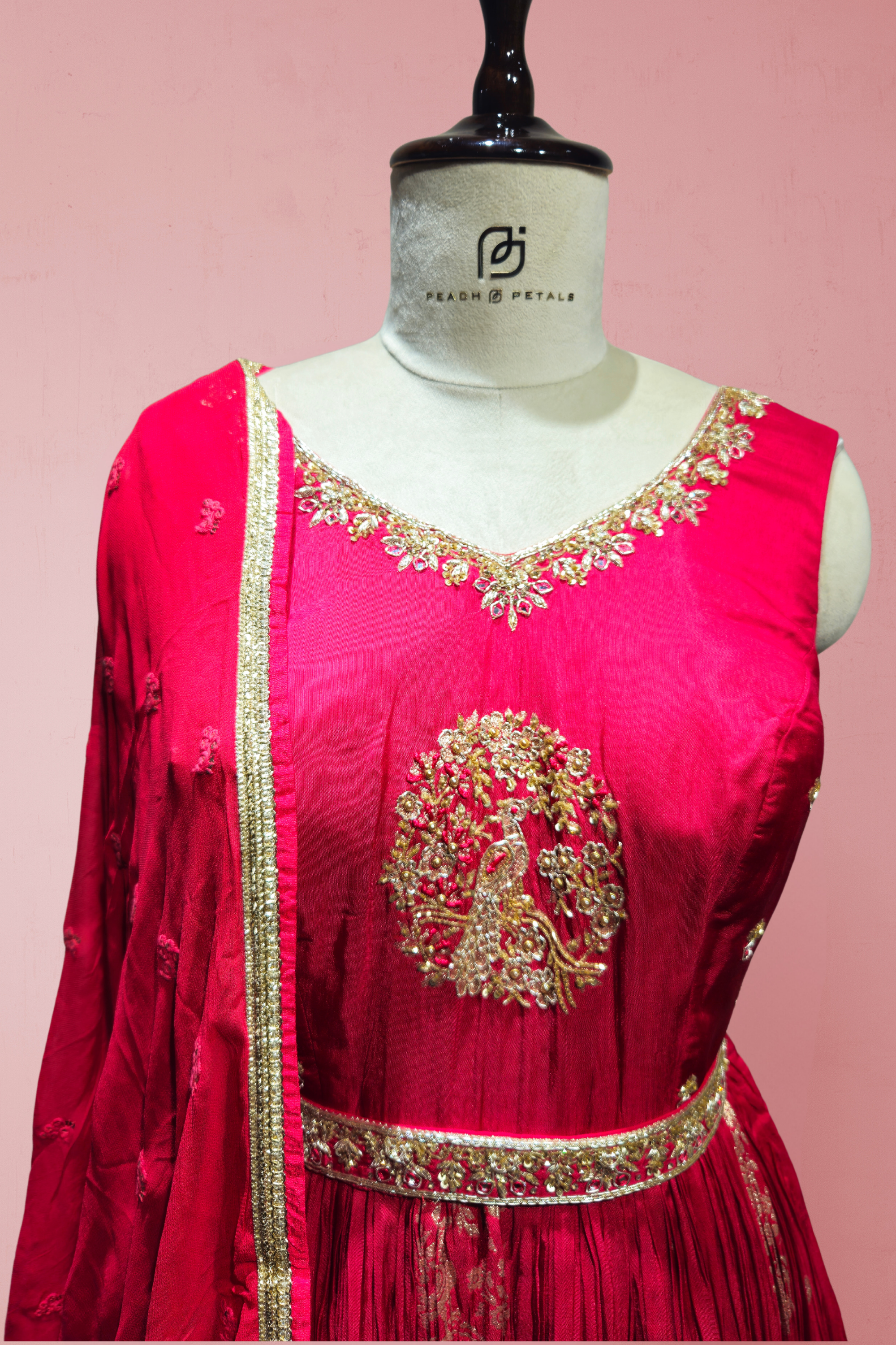 Pearl-Adorned Festive Ethnic Wear