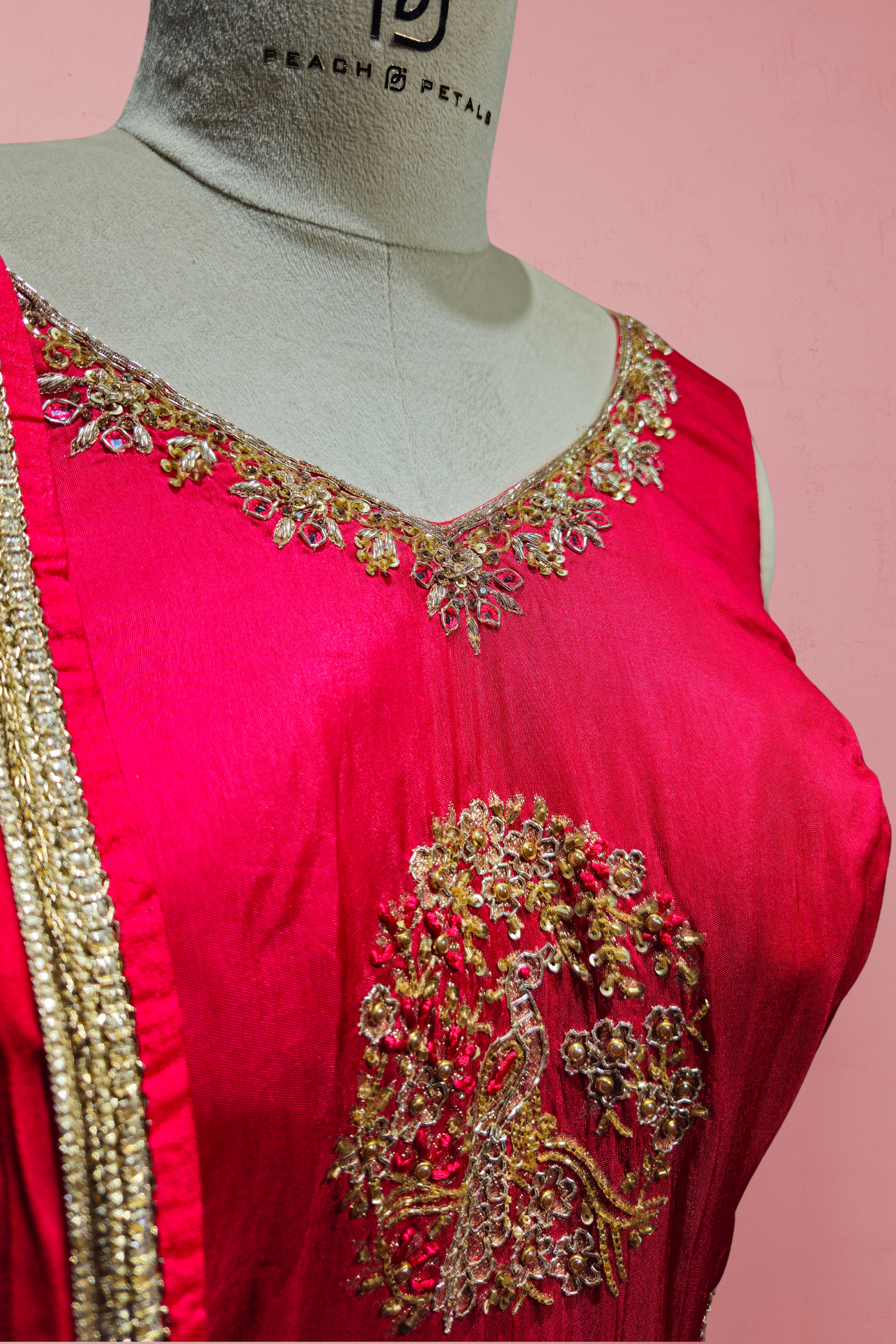 Pearl-Adorned Festive Ethnic Wear