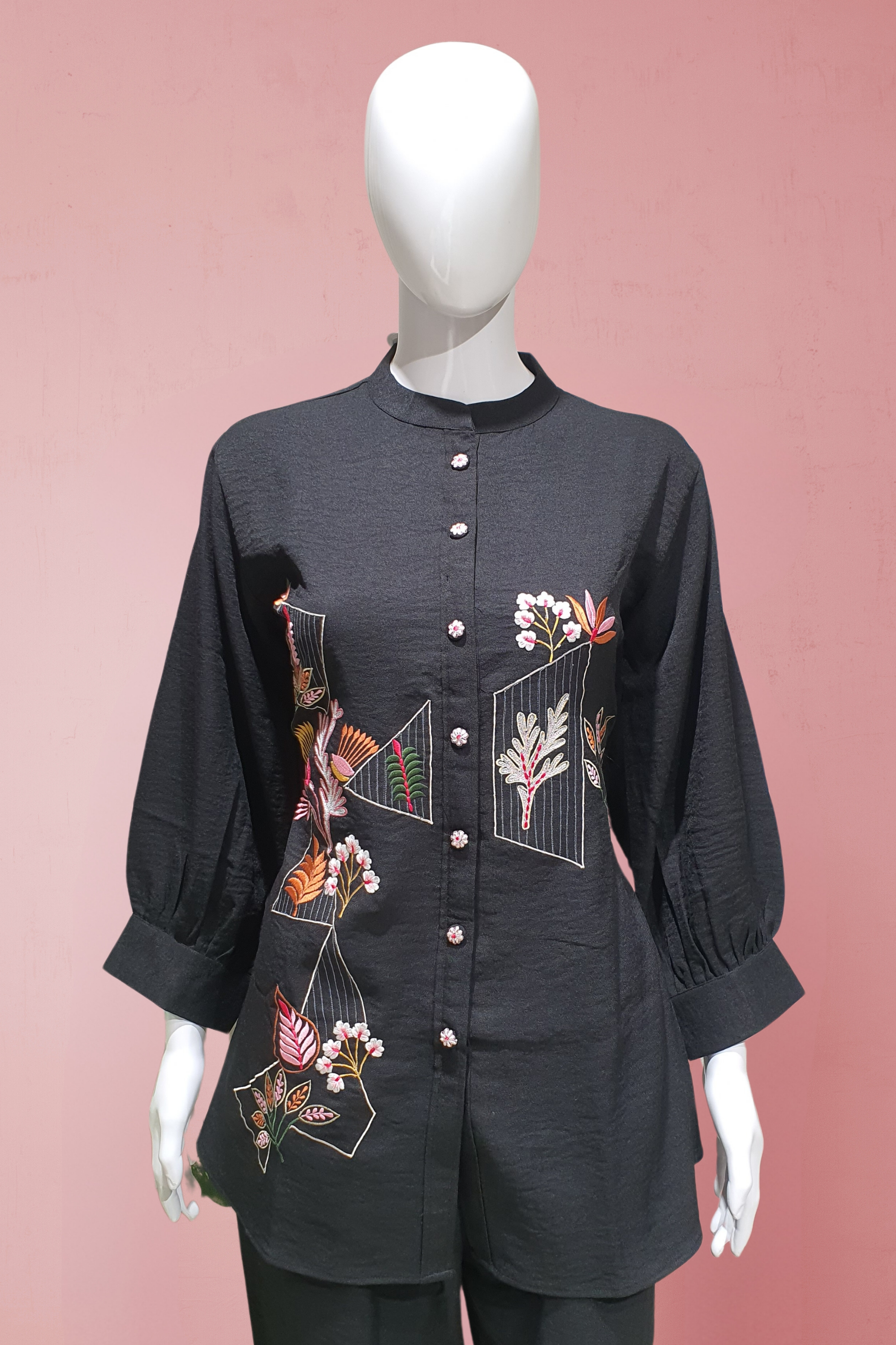 Black Cotton Cord Set– Designer Elegance for Wedding & Festive Occasions