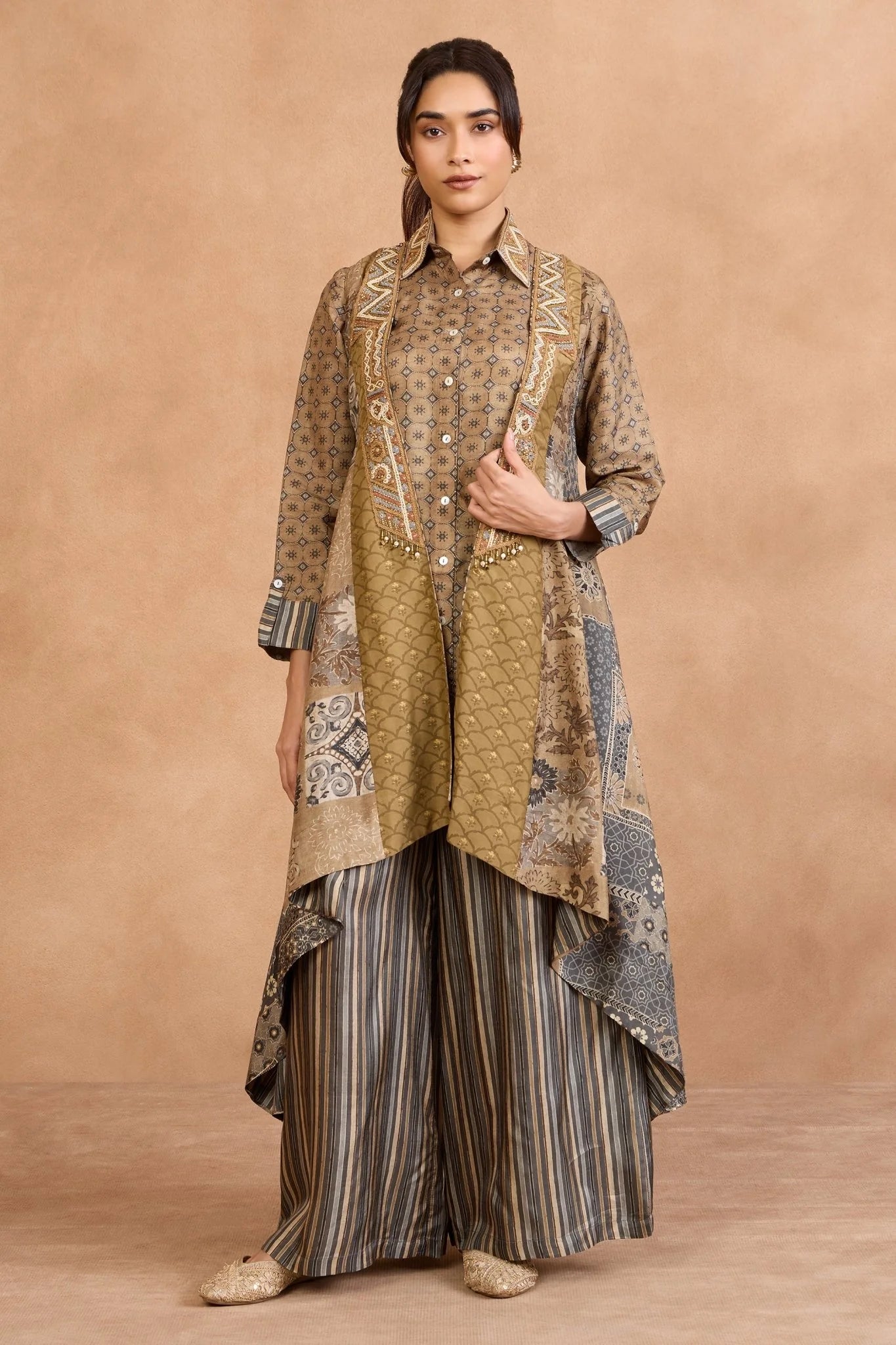Earthy Elegance Layered Co-Ord Set