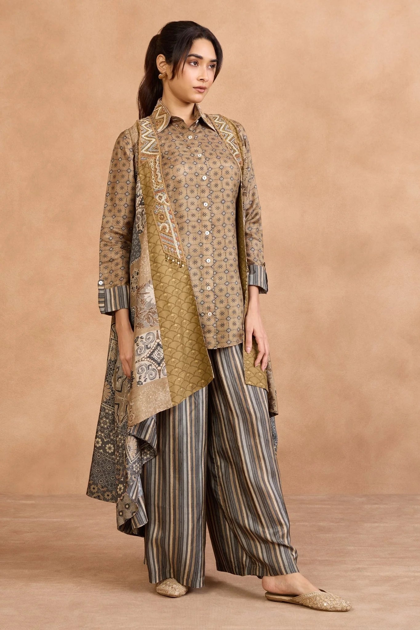 Earthy Elegance Layered Co-Ord Set