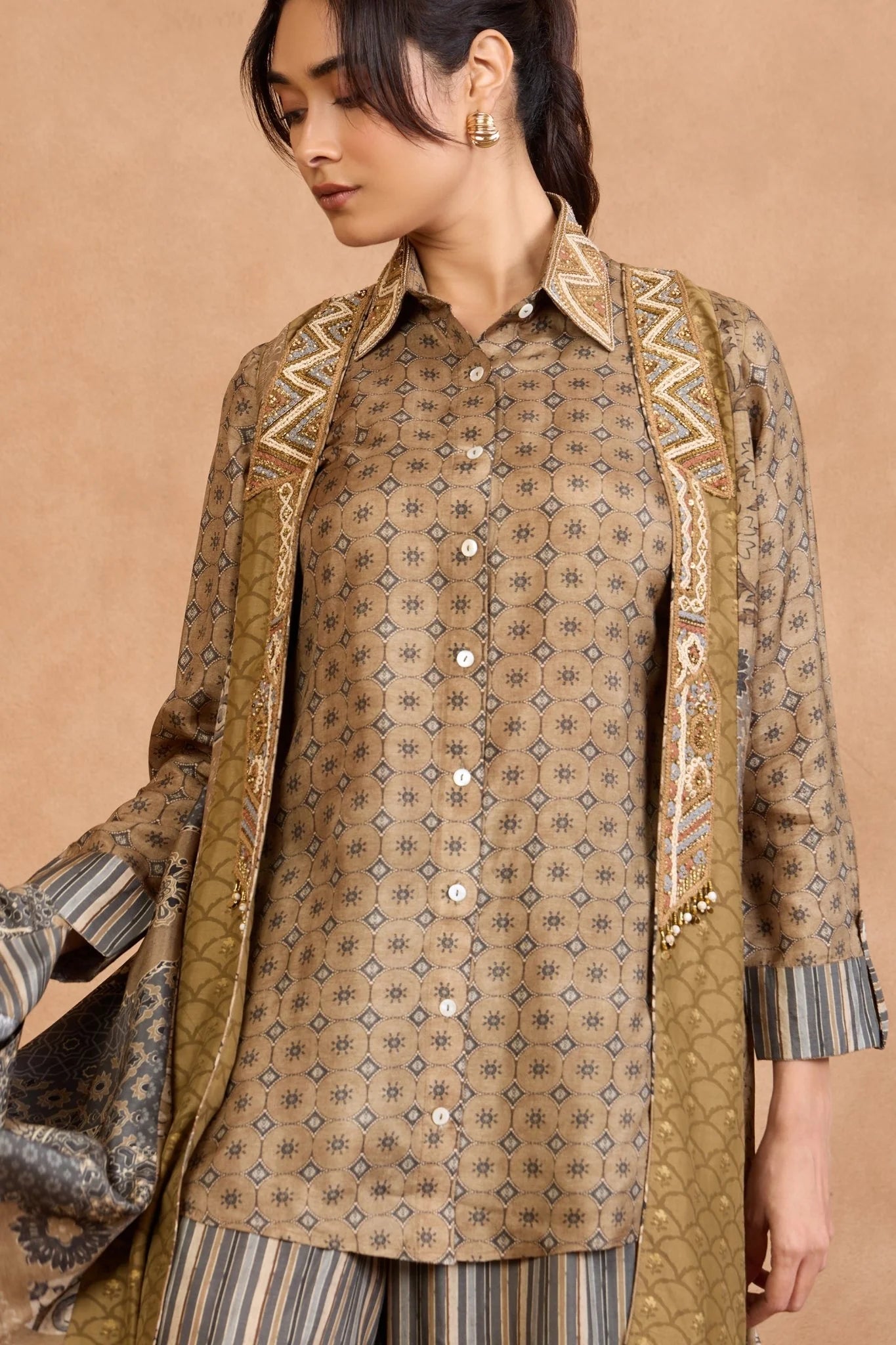 Earthy Elegance Layered Co-Ord Set
