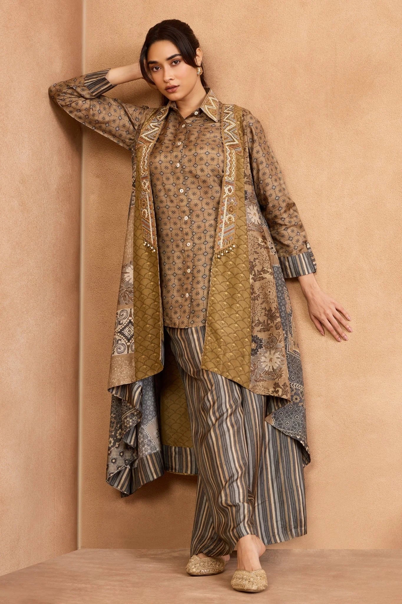 Earthy Elegance Layered Co-Ord Set