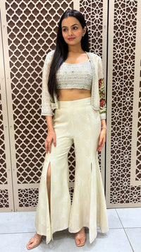 Off-White Festive Separates | Embroidered Jacket & Palazzo