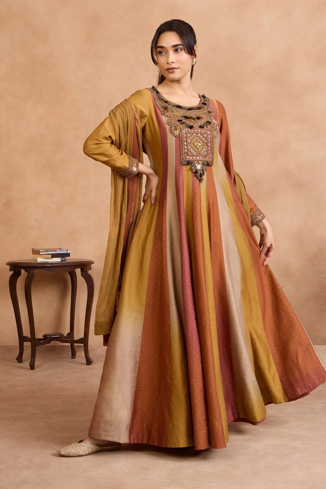 Mustard Harmony Ethnic Gown