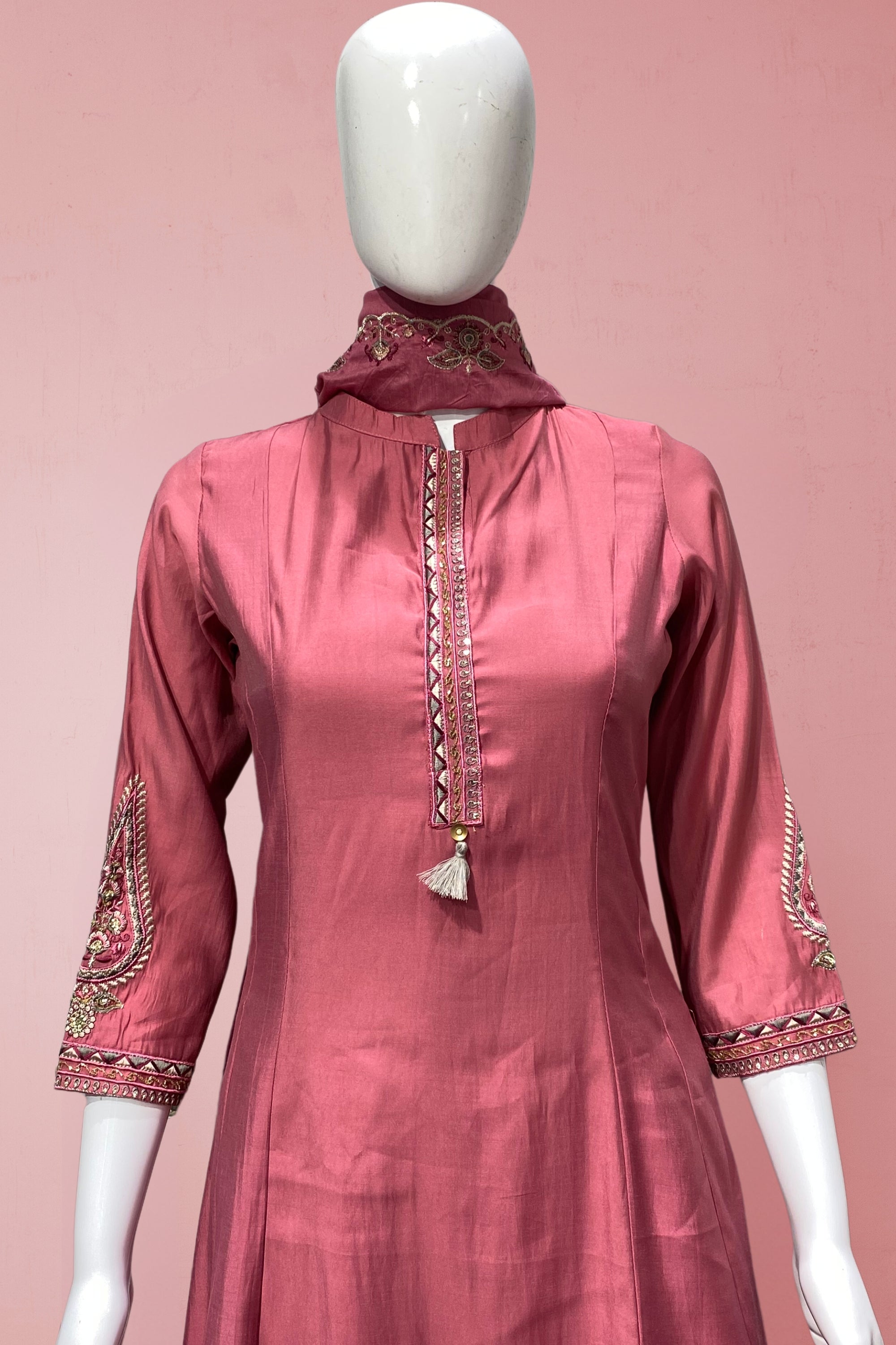 ROUND NECK ANARKALI WITH PANT