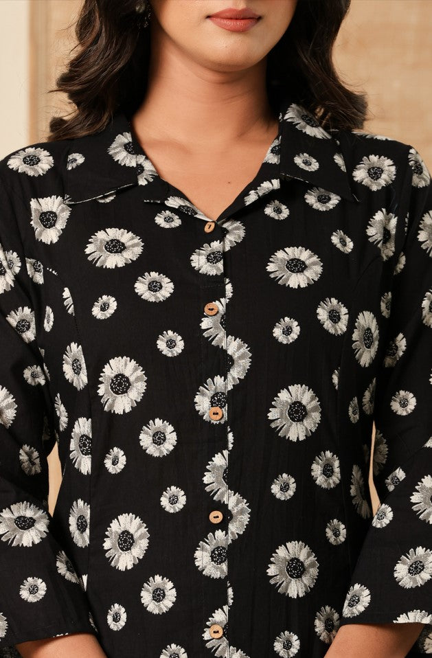 FLARED KURTA WITH POCKETS AND MATCHING PANT