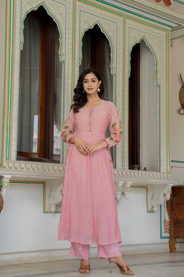 ANARKALI STYLE KURTI WITH MATCHING PANT AND DUPATTA