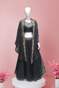 Black Designer Lehenga Choli – Perfect for Wedding & Festive Celebrations