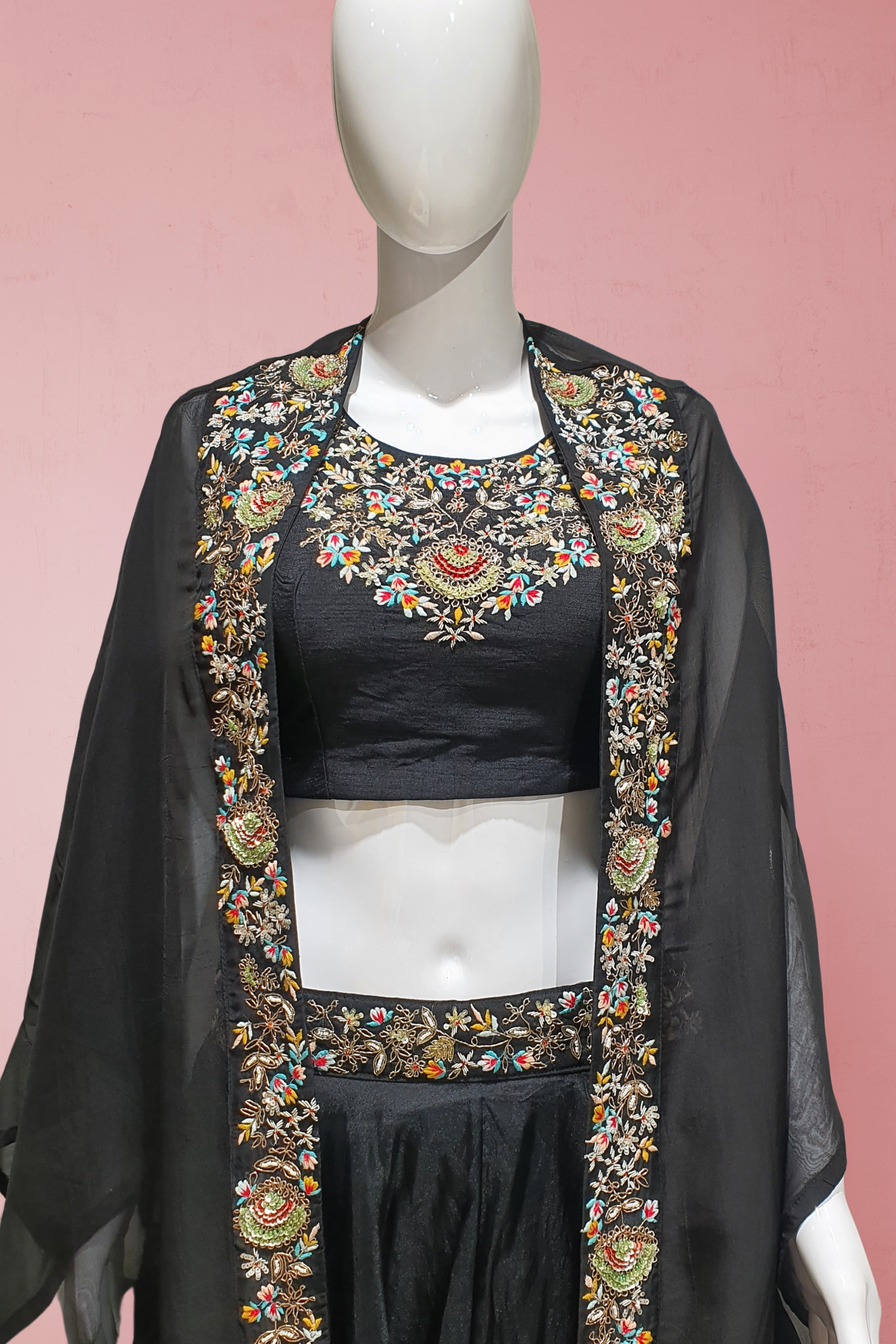 Black Designer Lehenga Choli – Perfect for Wedding & Festive Celebrations