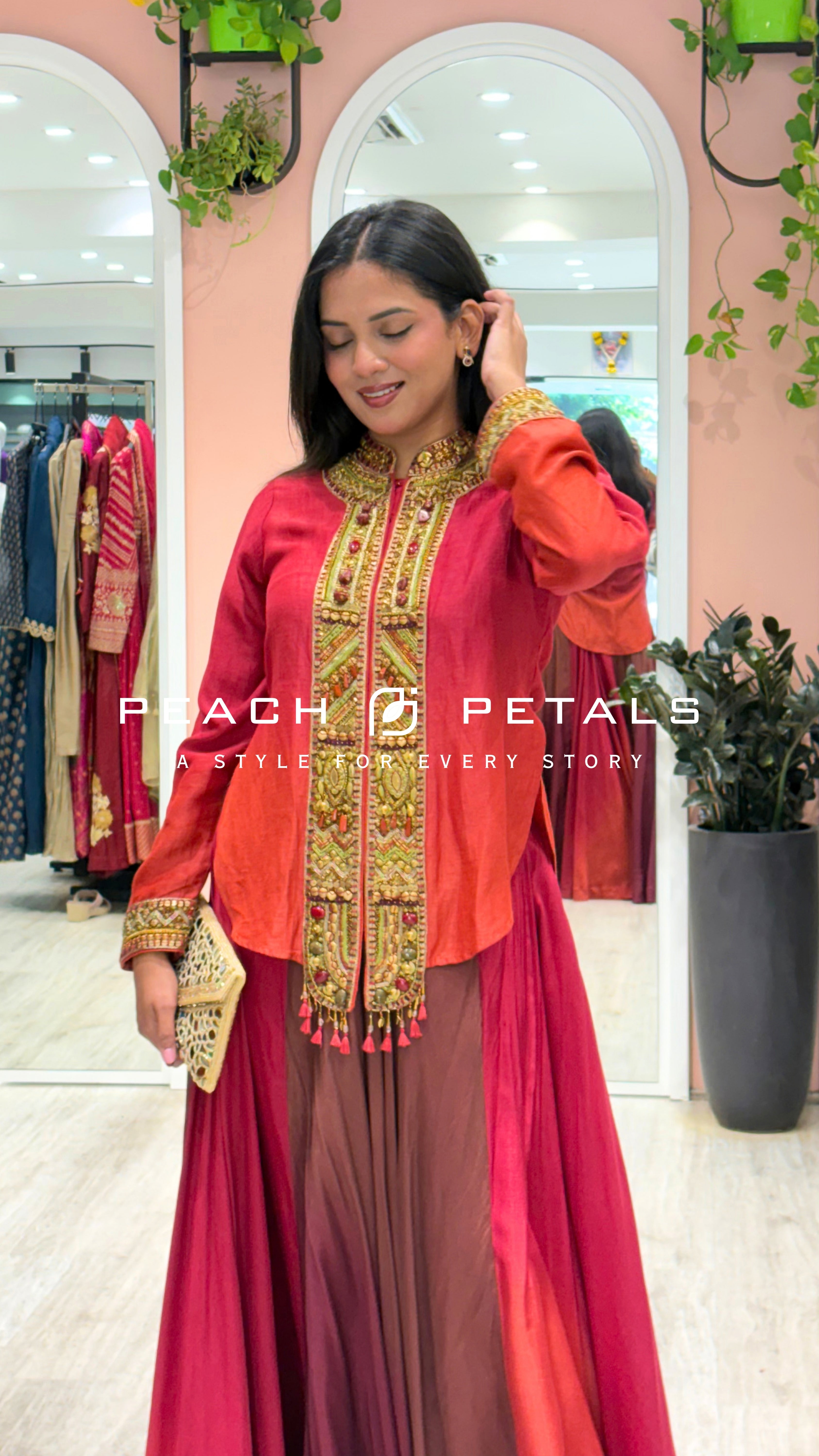 Women’s Designer Embroidered Anarkali Gown with Flared Skirt