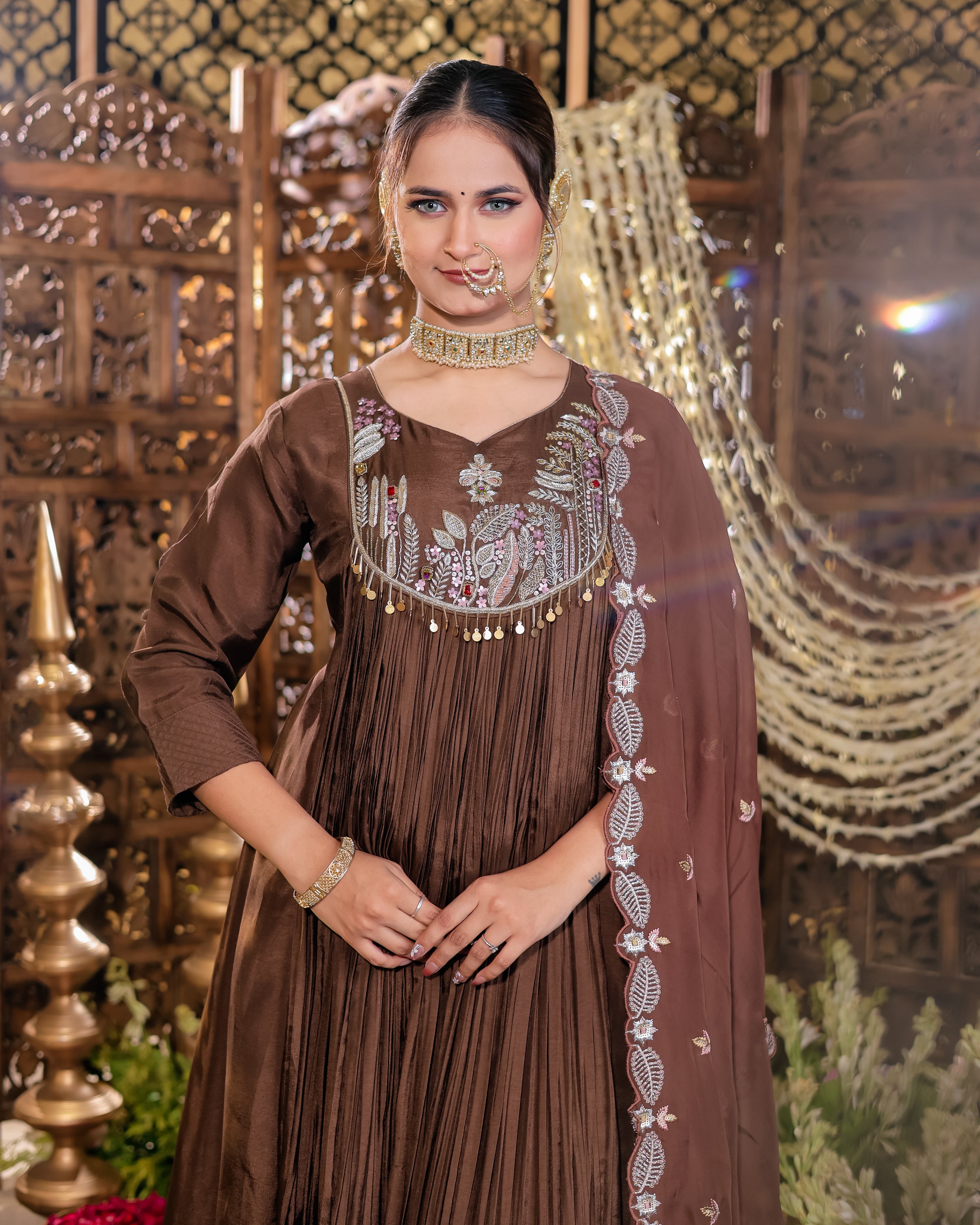 Royal look Anarkali Palazzo Set