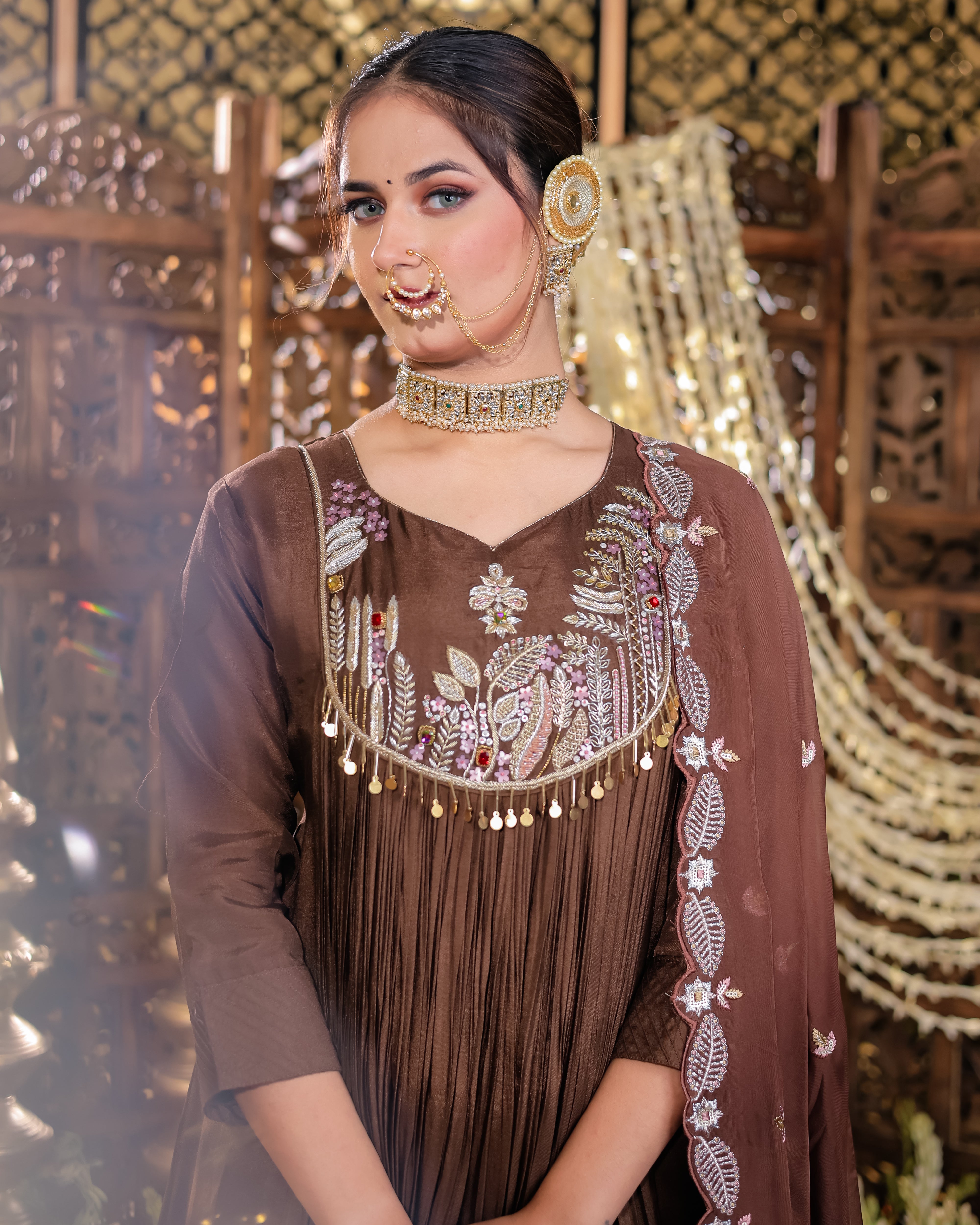 Royal look Anarkali Palazzo Set