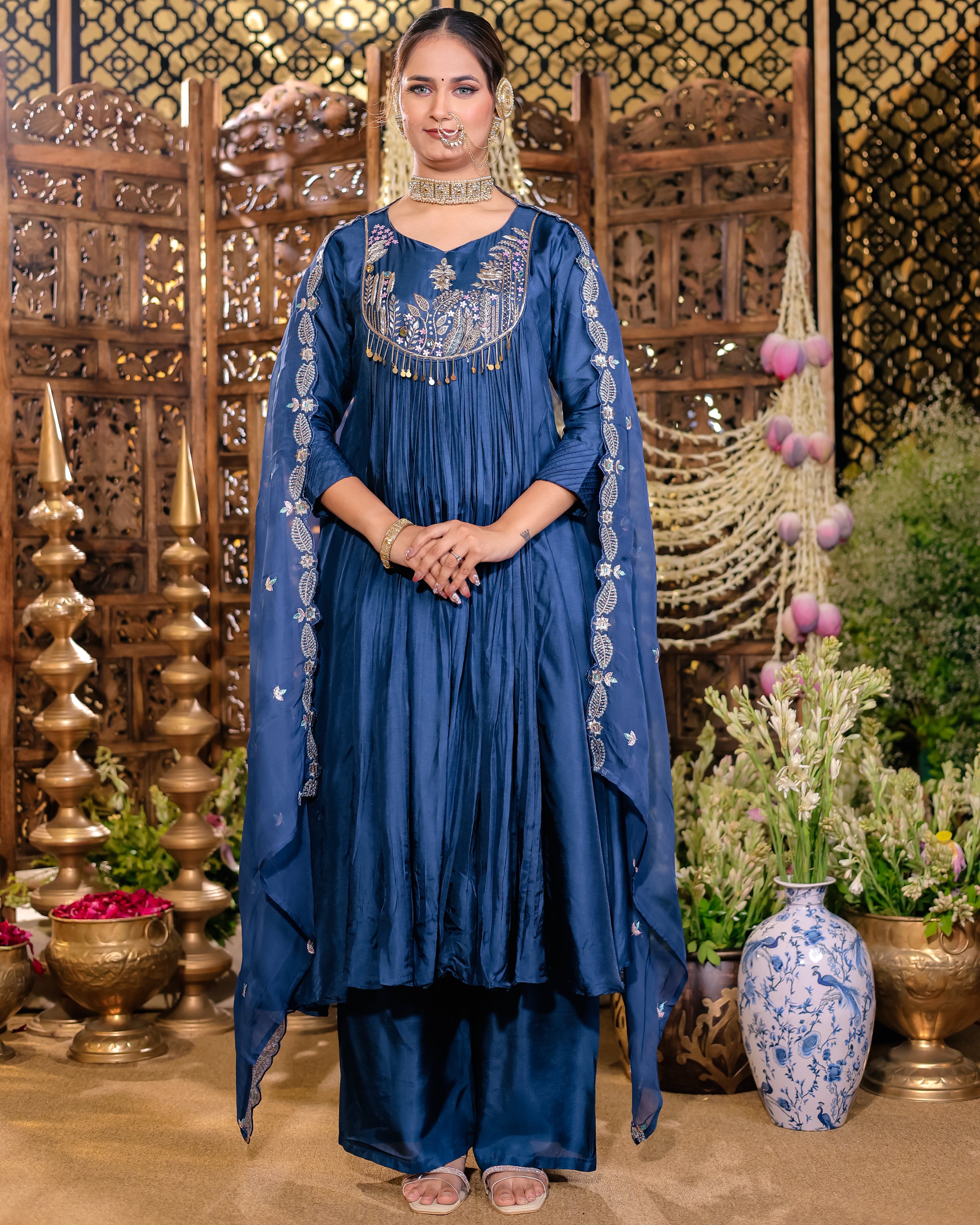 Royal look Anarkali Palazzo Set