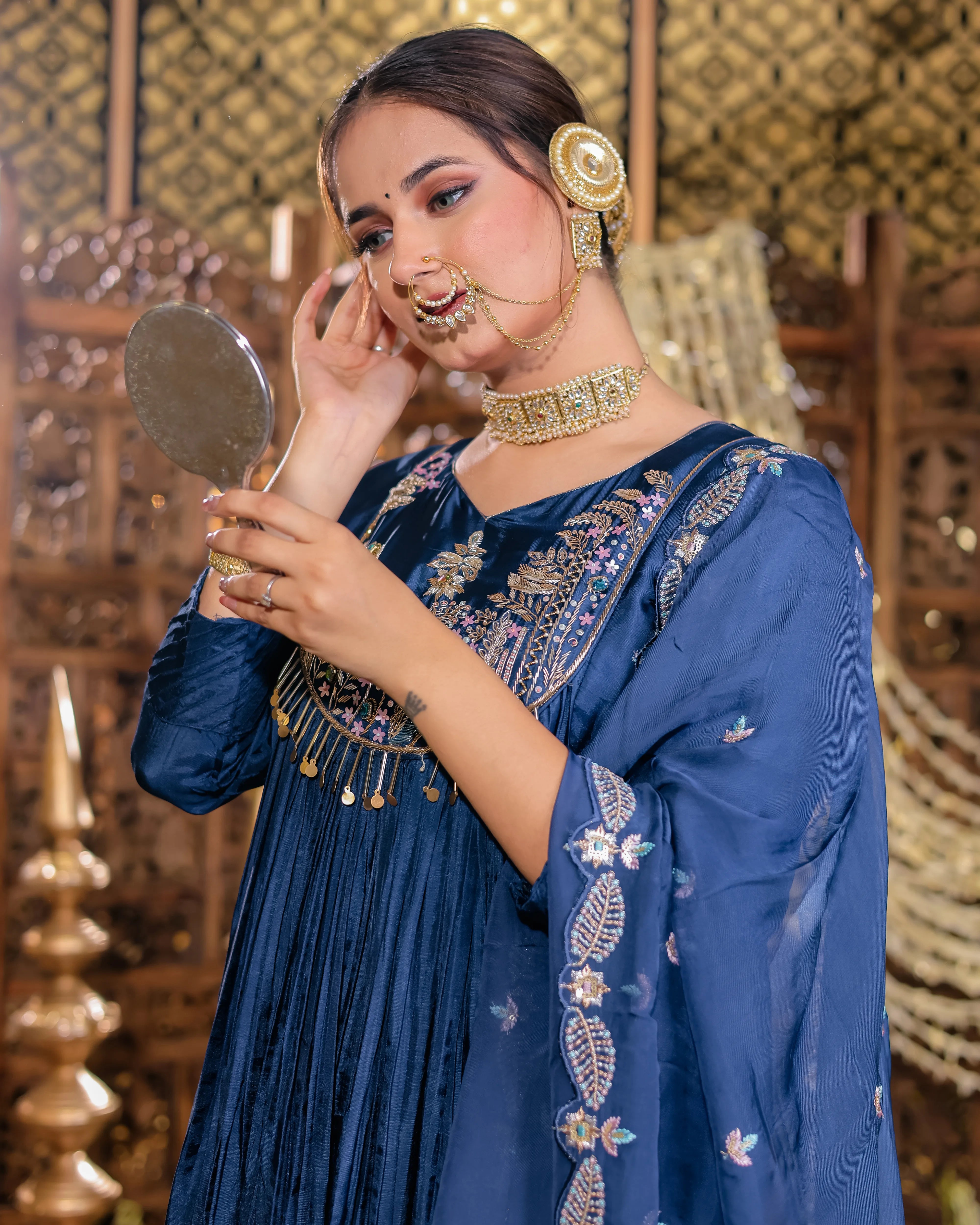 Royal look Anarkali Palazzo Set