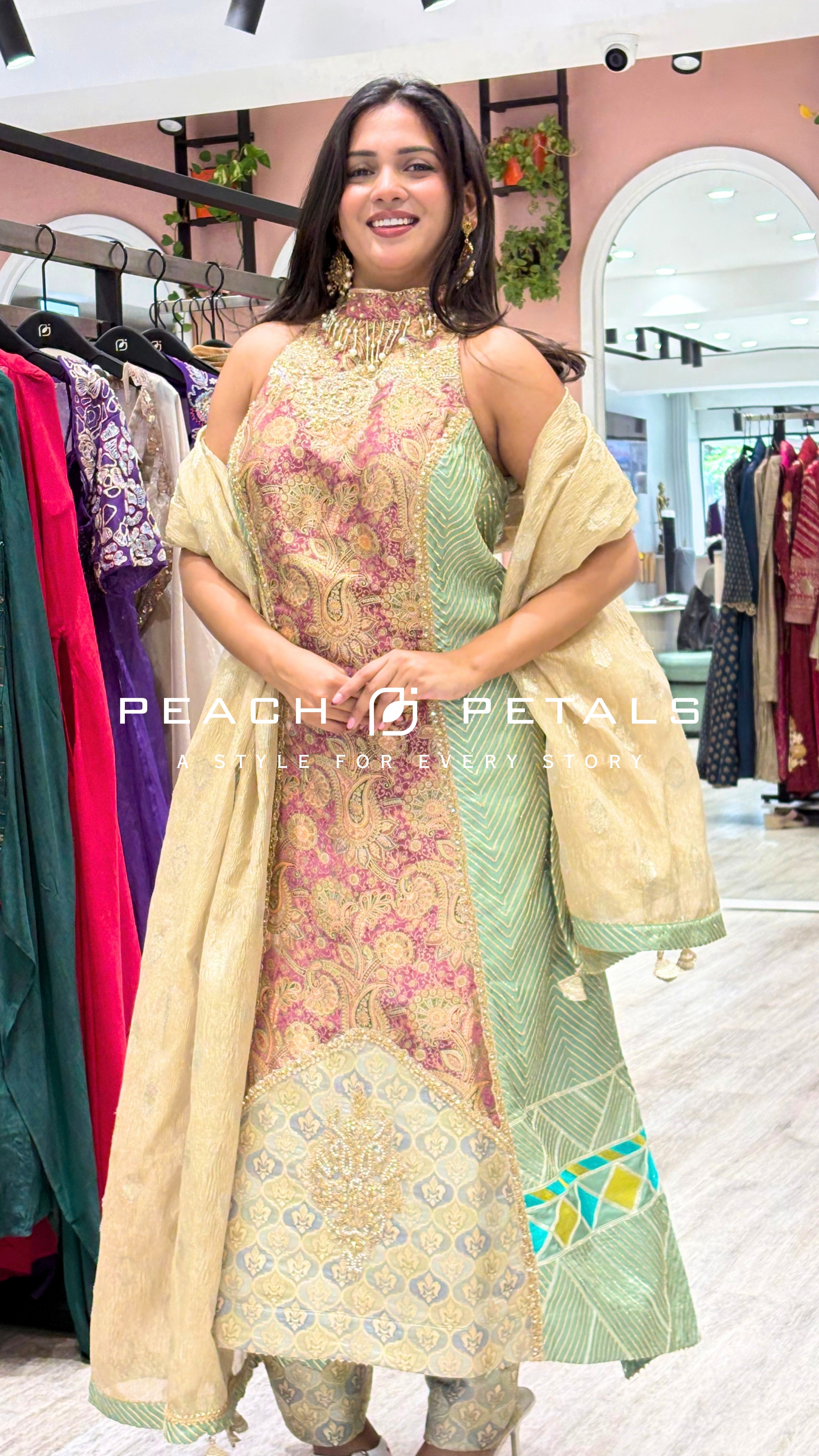Elegant Multicolor Embroidered Anarkali Suit Set with Dupatta
