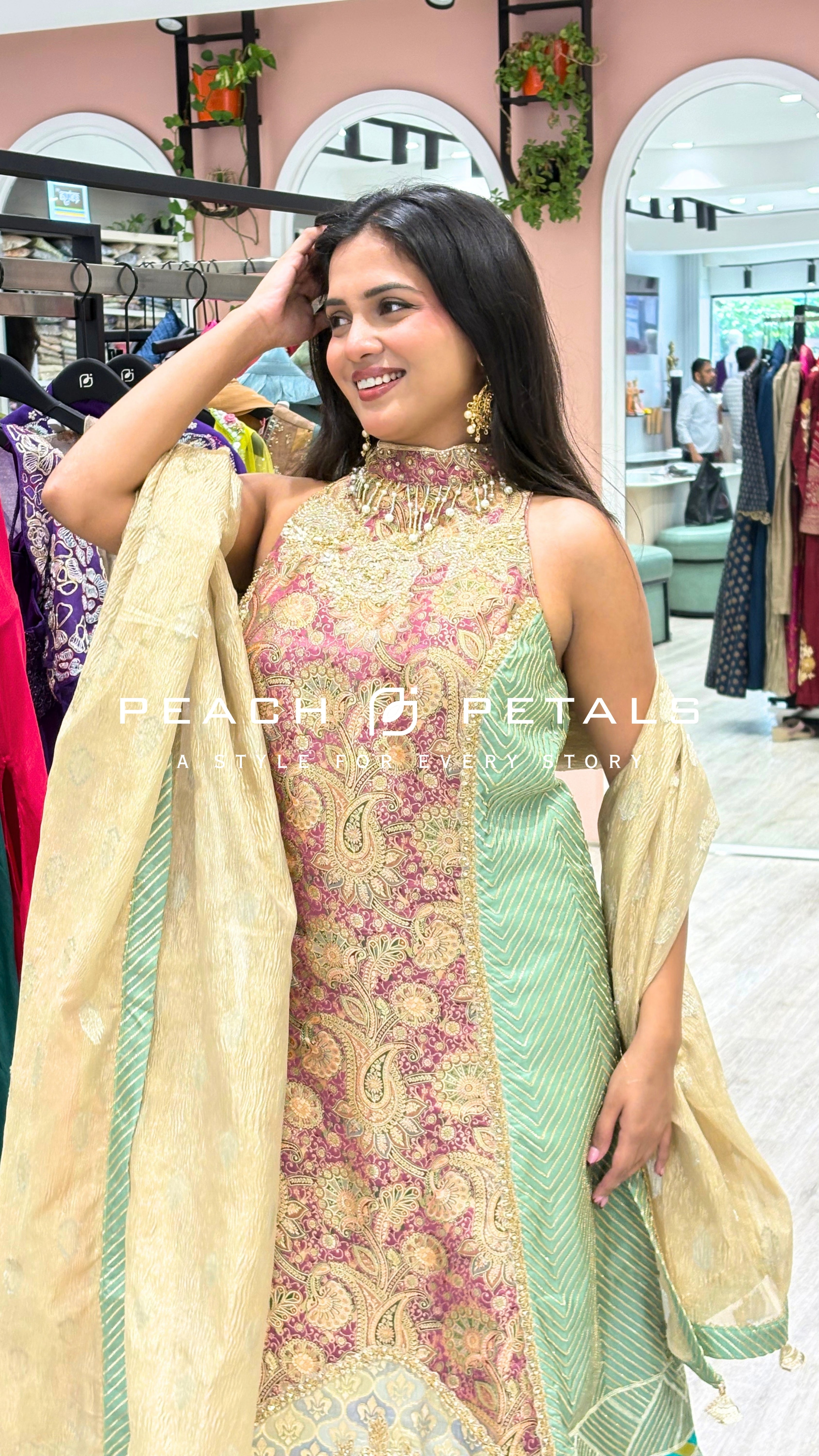 Elegant Multicolor Embroidered Anarkali Suit Set with Dupatta