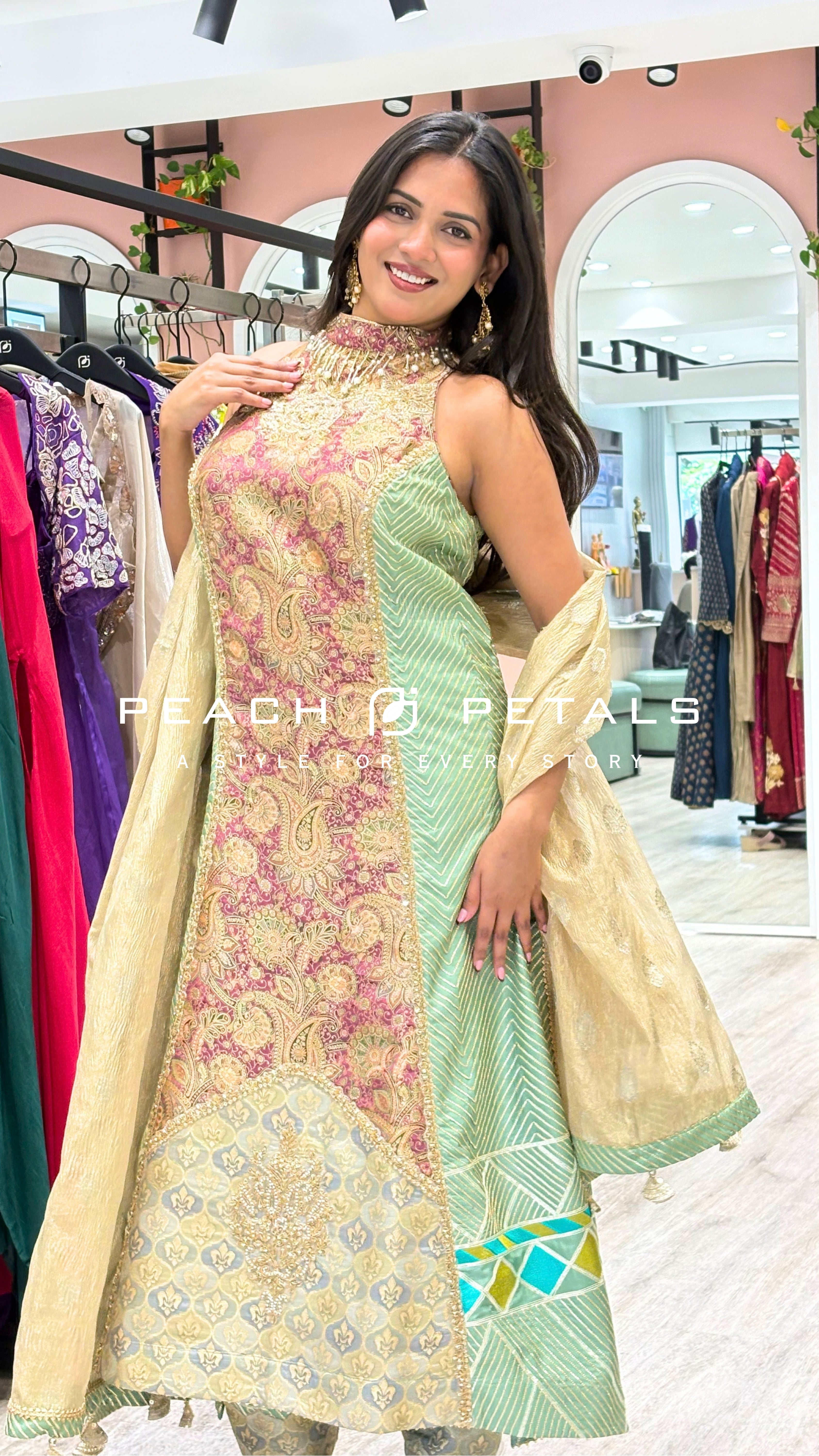 Elegant Multicolor Embroidered Anarkali Suit Set with Dupatta