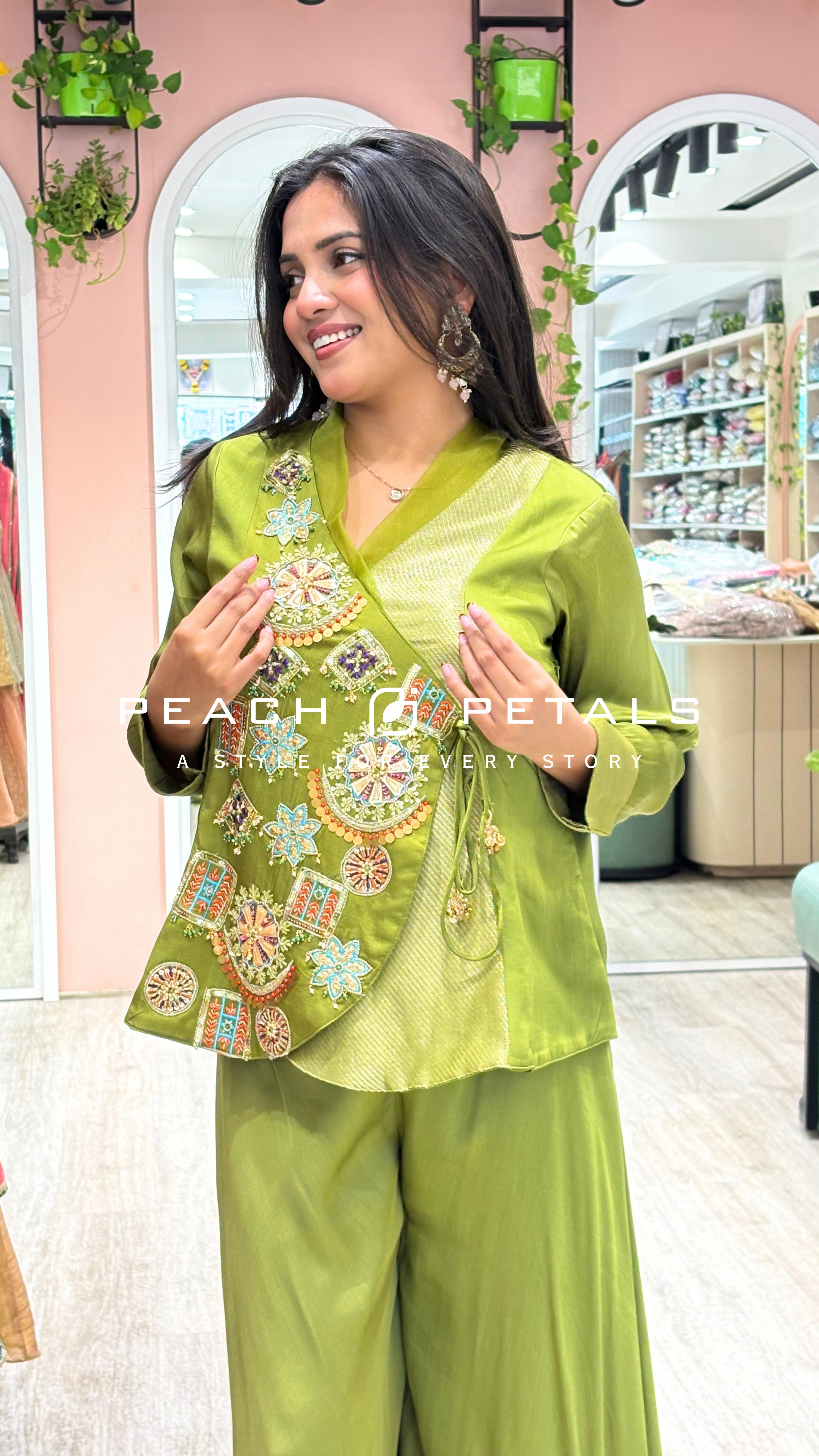Designer Embroidered Palazzo Set with Statement Jacket