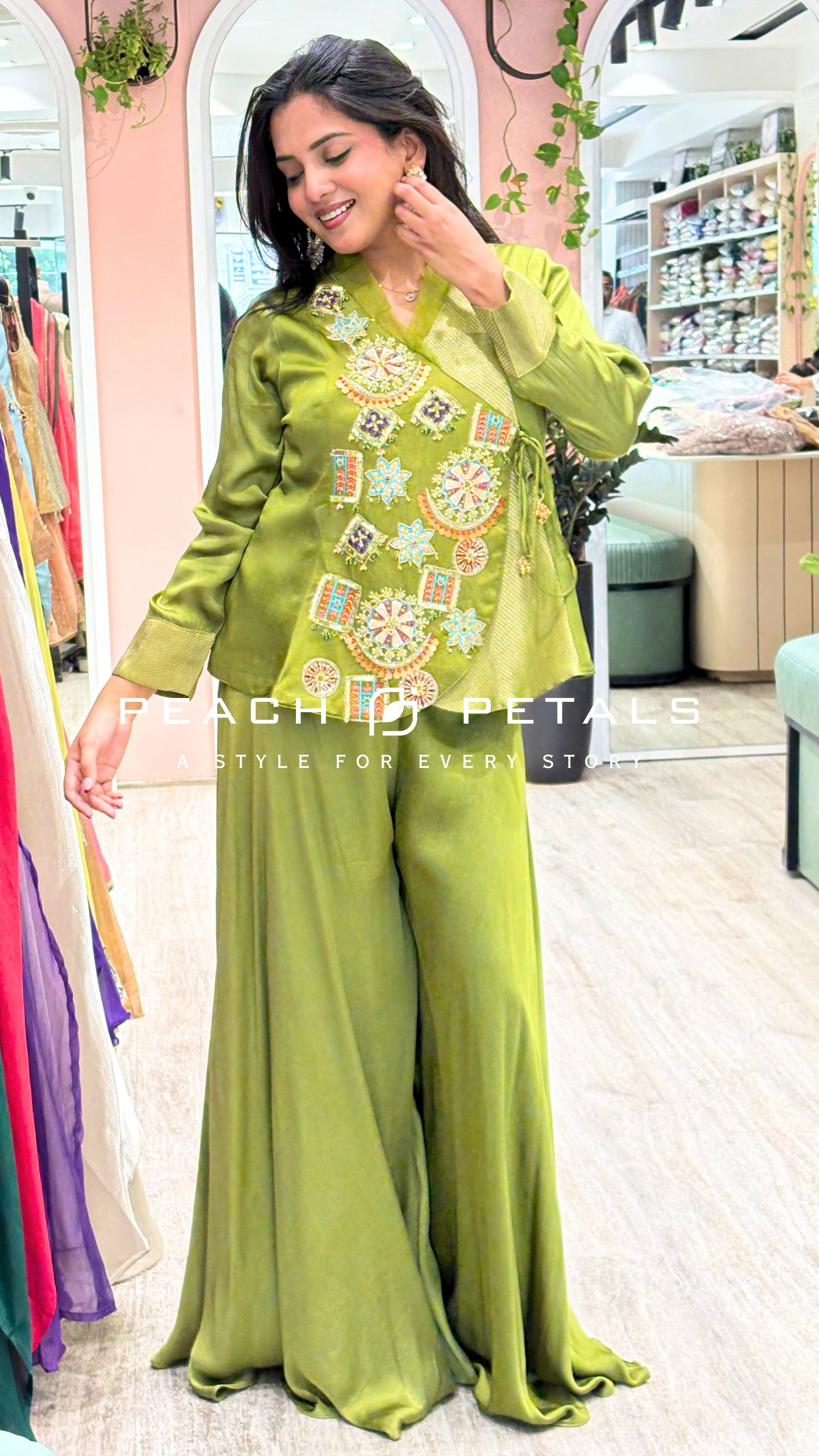 Designer Embroidered Palazzo Set with Statement Jacket