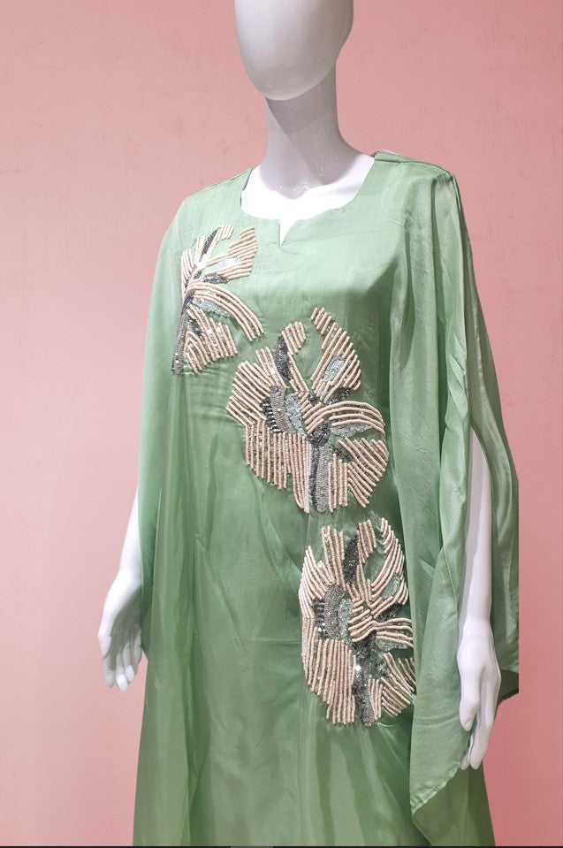 CASUAL INDO-WESTERN ORGANZA GOWN WITH PALAZO