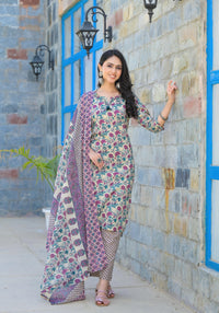 FLORAL PRINTED 3 PIECE PANT PAIR