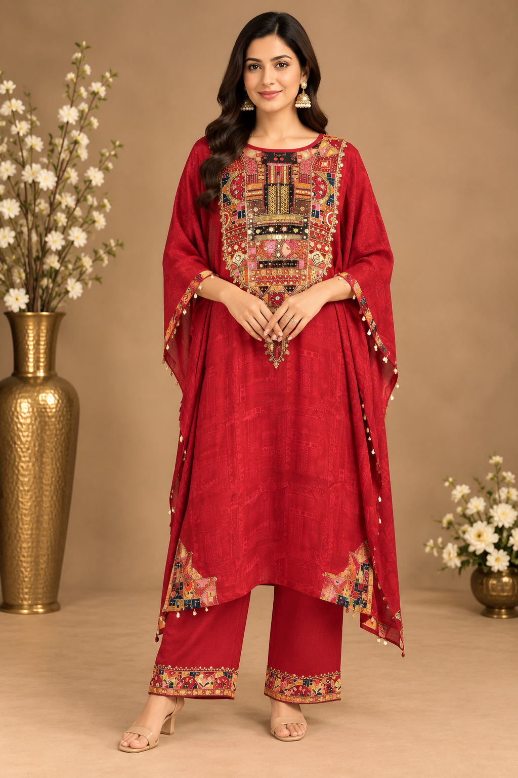 Elegant Printed Kurta Pant Set with Dupatta for Women