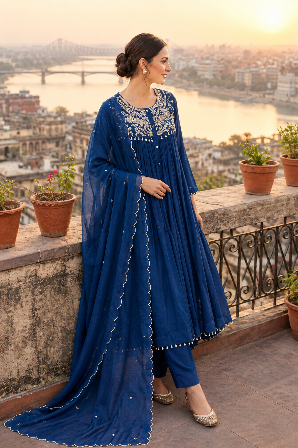 Elegant Embroidered Anarkali Suit with Dupatta