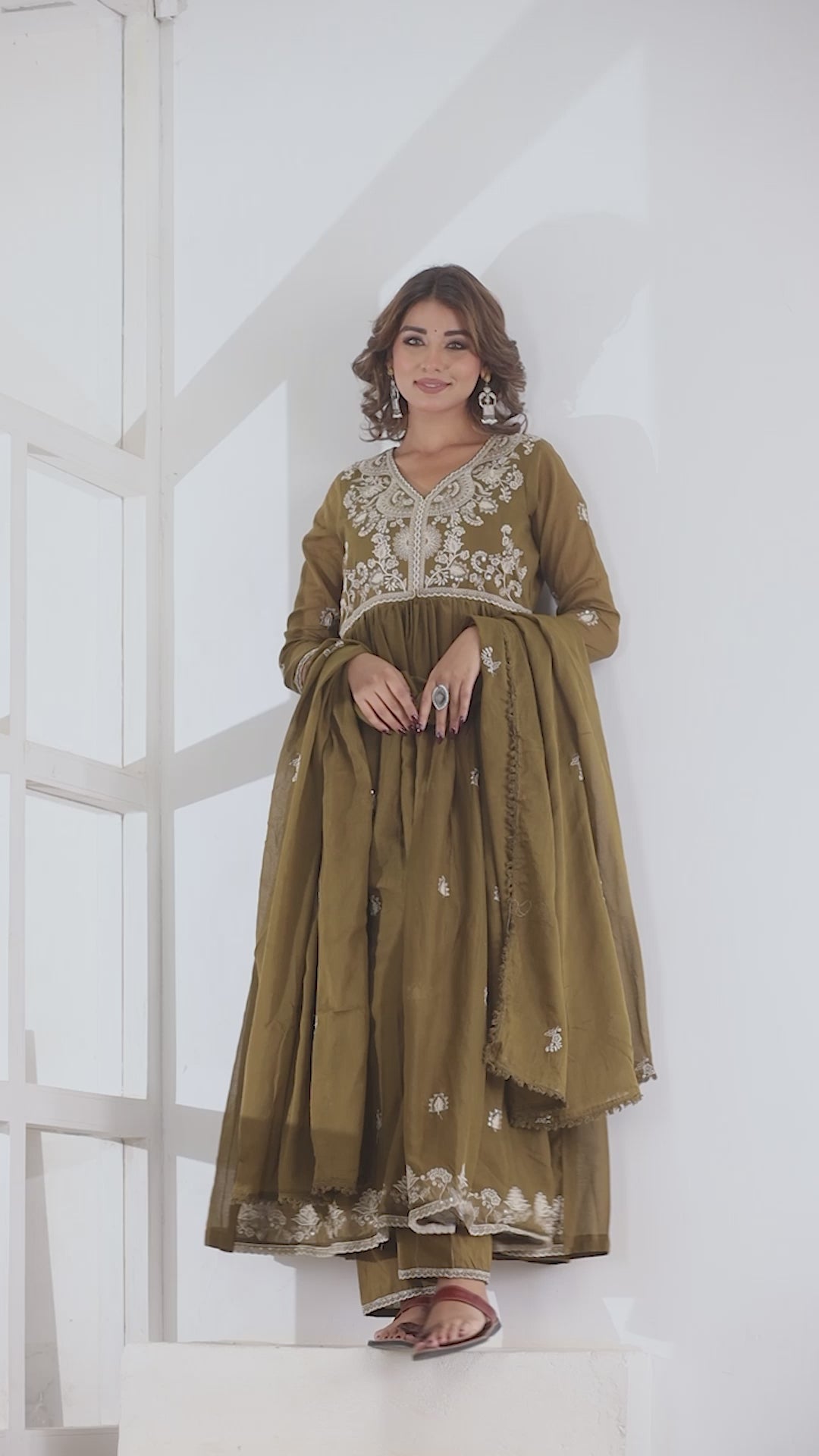 Heavy Round Kurta With Pant And Dupatta