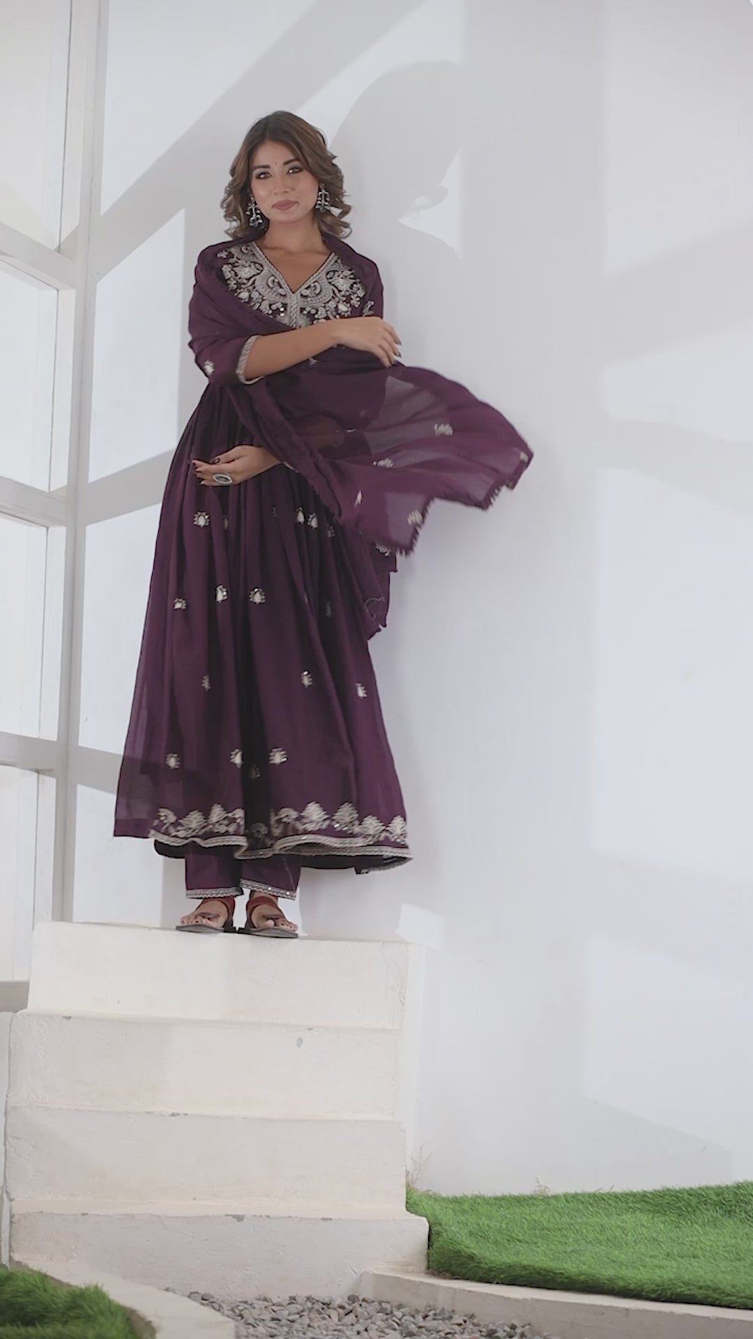 Heavy Round Kurta With Pant And Dupatta