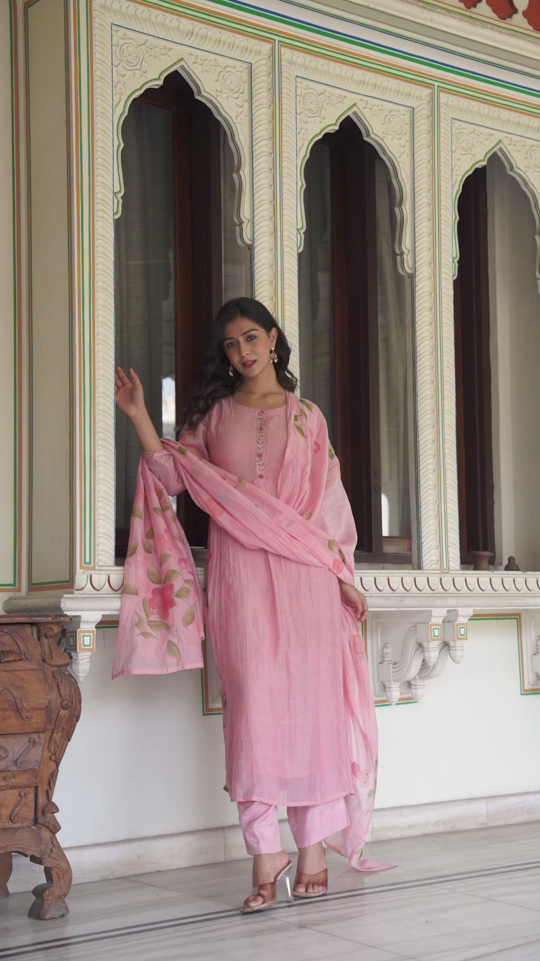 ANARKALI STYLE KURTI WITH MATCHING PANT AND DUPATTA