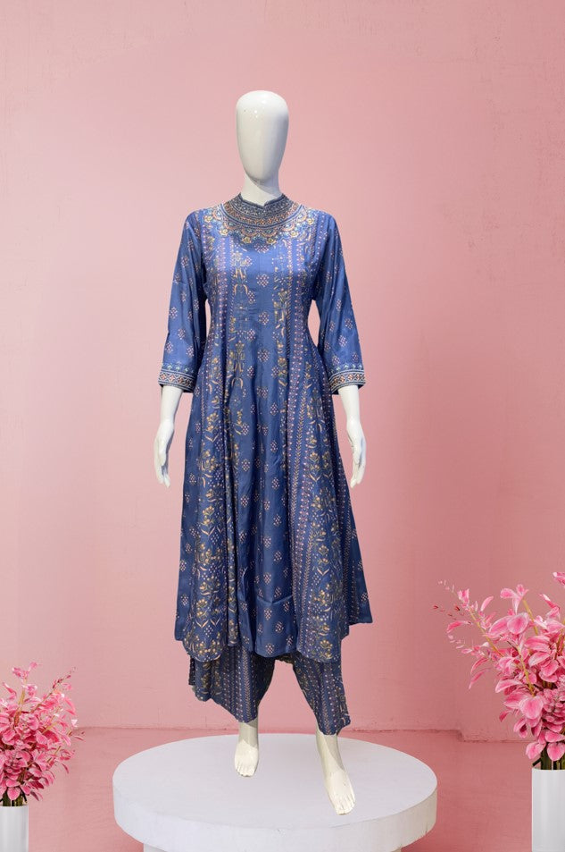 PACK NECK ANARKALI PALAZO PAIR WITH DUPATTA
